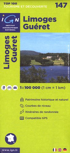 IGN Karte, Tourisme et découverte Limoges, Guéret (Ign Map)