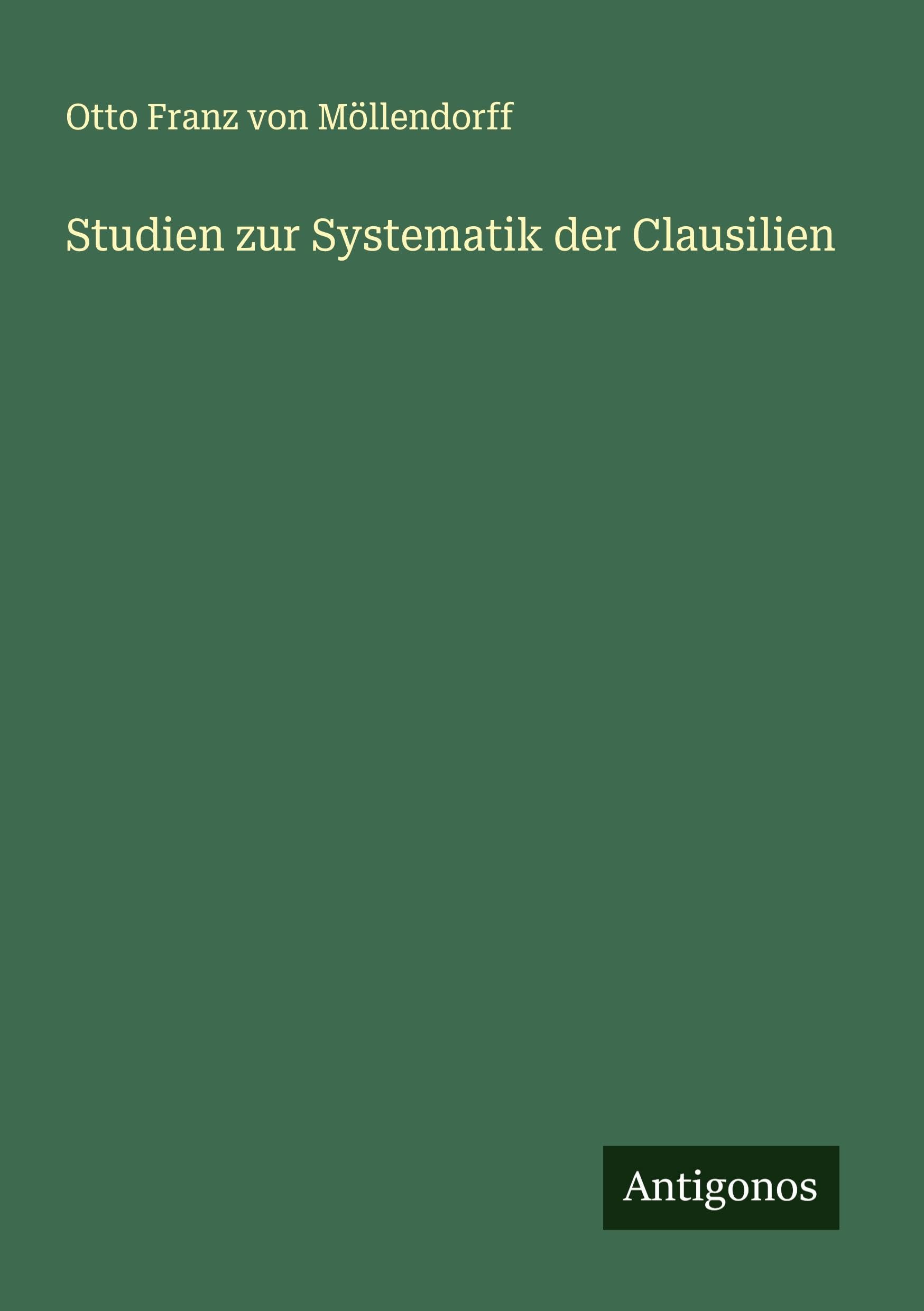 Studien zur Systematik der Clausilien