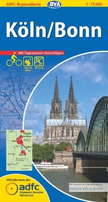 ADFC-Regionalkarte Köln/Bonn mit Tagestouren-Vorschlägen, 1:75.000, reiß- und wetterfest, GPS-Tracks Download (ADFC-Regionalkarte 1:75000)