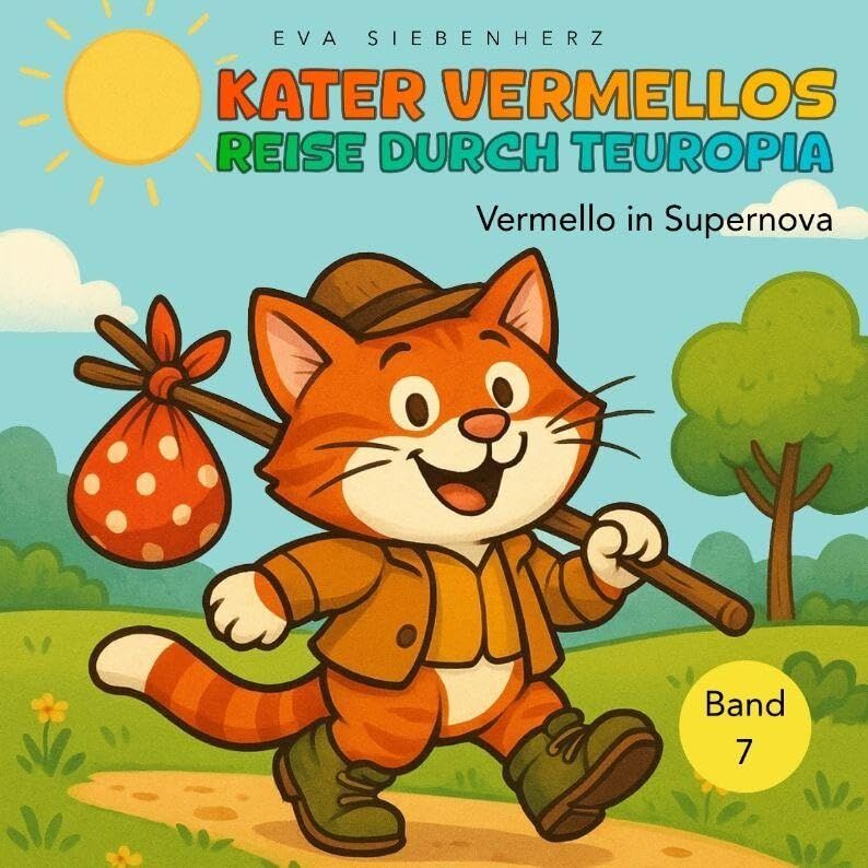 Vermello in Supernova, humorvolle und kindgerechte Katzengeschichten als Bilder- und Vorlesebuch in 12 Kapiteln als Einzelbände