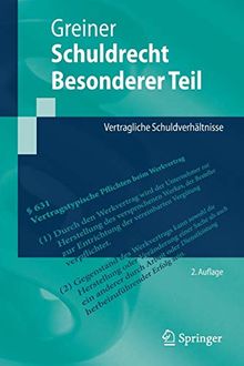 Schuldrecht Besonderer Teil: Vertragliche Schuldverhältnisse (Springer-Lehrbuch)