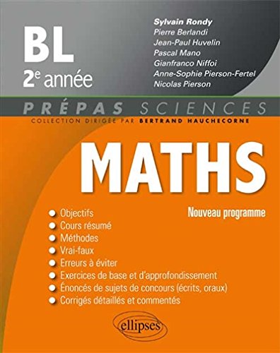 Maths Bl 2e Annee Programme 2014 Von Sylvain Rondy