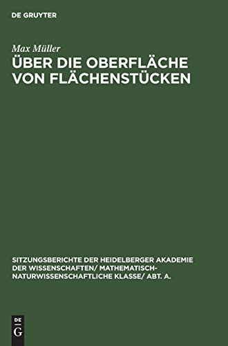 Über die Oberfläche von Flächenstücken (Sitzungsberichte der Heidelberger Akademie der Wissenschaften/ Mathematisch-Naturwissenschaftliche Klasse/ Abt. A., 1926, 3, Band 3)