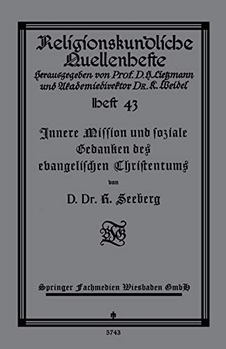 Innere Mission und soziale Gedanken des evangelischen Christentums