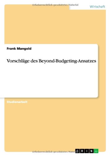 Vorschläge des Beyond-Budgeting-Ansatzes