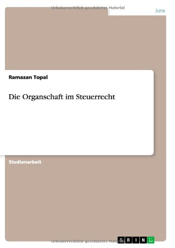 Die Organschaft im Steuerrecht