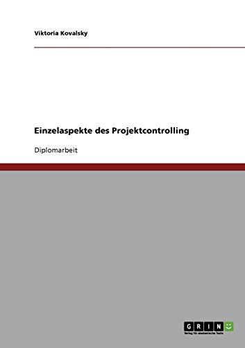 Einzelaspekte des Projektcontrolling: Diplomarbeit