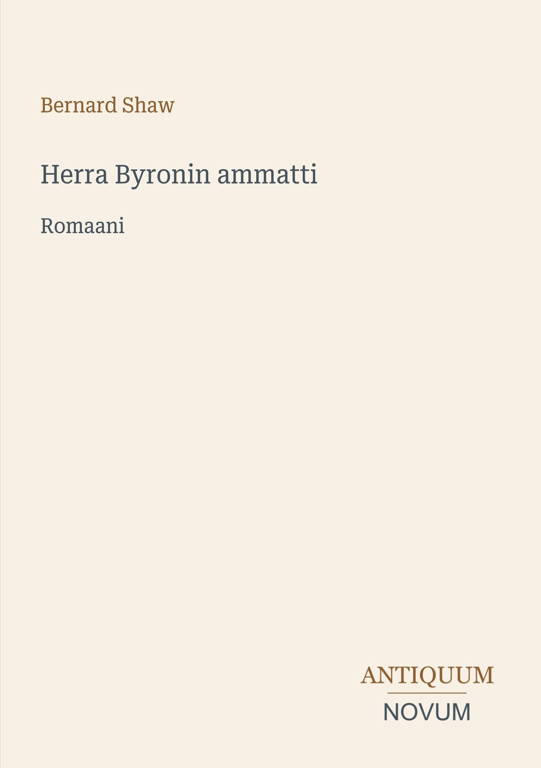 Herra Byronin ammatti