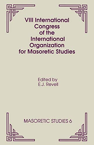 VIII International Congress of the International Organization for Masoretic Studies