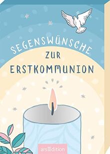 Segenswünsche zur Erstkommunion: Liebevoll illustrierte Kartenbox mit 51 Kärtchen