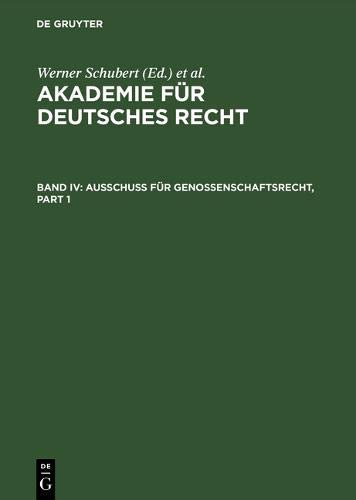 Akademie für Deutsches Recht: Ausschuß für Genossenschaftsrecht