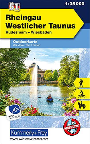 Rheingau Westlicher Taunus Nr. 51 Outdoor Deutschland 1:35 000: Rüdesheim, Wiesbaden, free Download mit HKF Outdoor App (Kümmerly+Frey Outdoorkarten Deutschland)