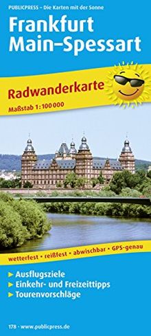 Radwanderkarte Frankfurt - Main - Spessart: mit Ausflugszielen, Einkehr- & Freizeittipps, wetterfest, reißfest, abwischbar, GPS-genau. 1:100000