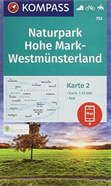 Naturpark Hohe Mark-Westmünsterland: 2 Wanderkarten 1:35000 im Set inklusive Karte zur offline Verwendung in der KOMPASS-App. Fahrradfahren. Reiten. (KOMPASS-Wanderkarten, Band 753)