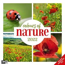 Colours of Nature 2022, Wandkalender / Broschürenkalender im Hochformat (aufgeklappt 30x60 cm) - Geschenk-Kalender mit Monatskalendarium zum Eintragen: Inklusive Jahresplan