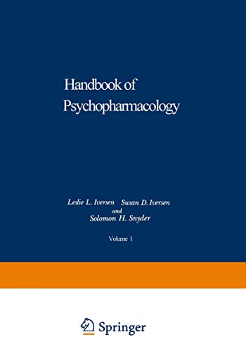 Biochemical Principles and Techniques in Neuropharmacology (Handbook of Psychopharmacology, 1, Band 1)