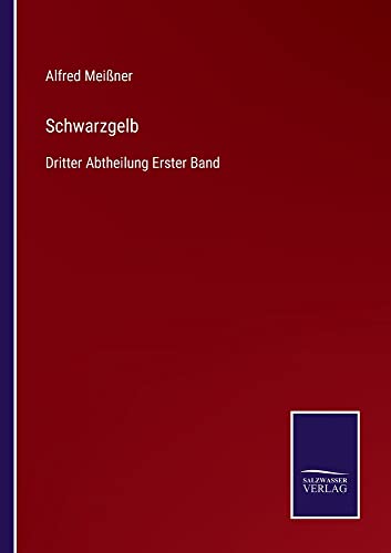 Schwarzgelb: Dritter Abtheilung Erster Band