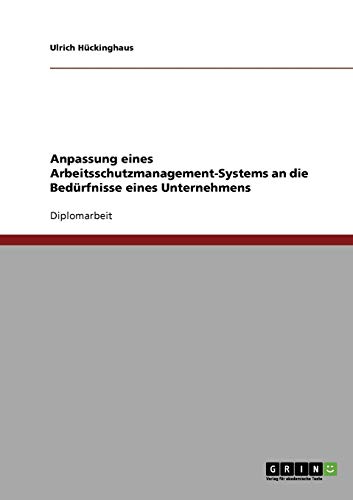 Arbeitsschutzmanagement-Systeme. Anpassung an die Bedürfnisse eines Unternehmens: Diplomarbeit