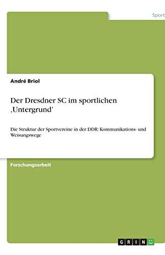 Der Dresdner SC im sportlichen ,Untergrund': Die Struktur der Sportvereine in der DDR: Kommunikations- und Weisungswege
