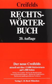 Rechtswörterbuch: Rechtsstand: Mai 2010: Rund 12.000 Stichwörter