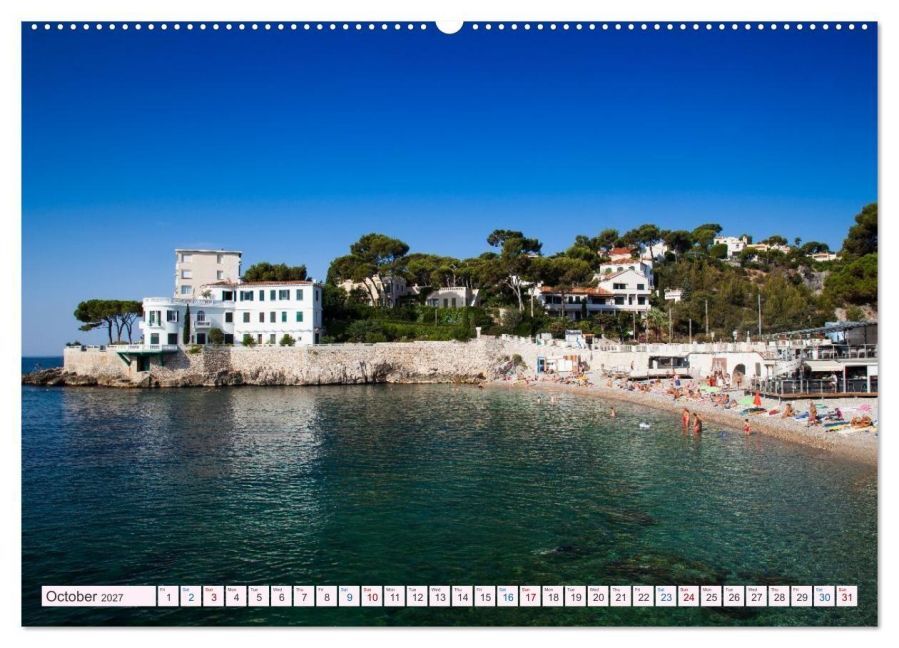 Côte d'Azur Highlights on the French Mediterranean Coast (High Quality Premium Wall Calendar 2027 DIN A2 landscape),CALVENDO 12 Month Wall Calendar