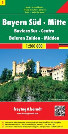 Freytag Berndt Autokarten, Blatt 1, Bayern Süd-Mitte - Maßstab 1:200.000