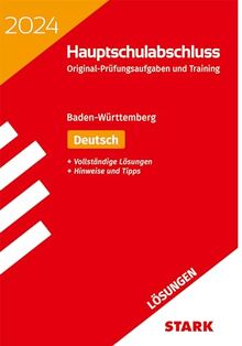 STARK Lösungen zu Original-Prüfungen und Training Hauptschulabschluss 2024 - Deutsch 9. Klasse - BaWü