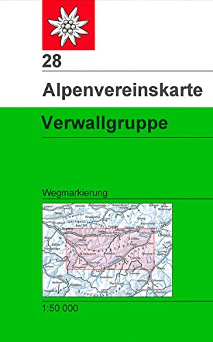 Verwallgruppe: Wegmarkierungen - Topographische Karte 1:50000 (Alpenvereinskarten)