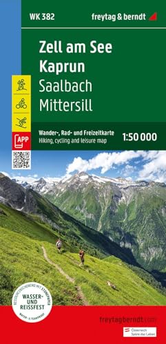 Zell Am See - Kaprun, Wander-, Rad- Und Freizeitkarte 1, 50.000, Freytag & Berndt, Wk 382, Saalbach - Mittersill, Mit Infoguide, Gpx Tracks,