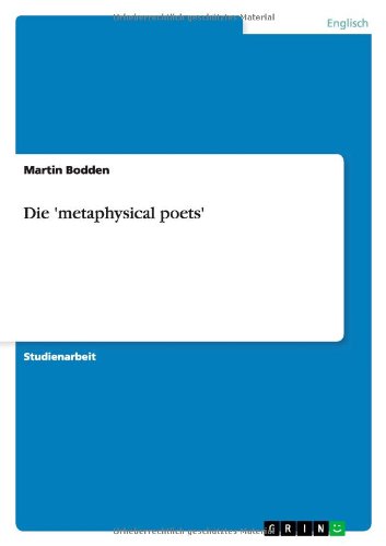 Die 'metaphysical poets'