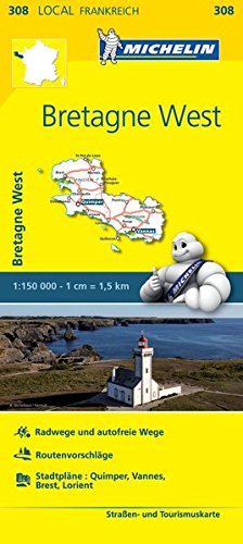 Michelin Karte Bretagne West  Finistere Morbihan Karte (im Sinne von Landkarte)
