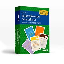 Selbstfürsorge-Schatzkiste für Therapie und Beratung: 120 Karten mit 20-seitigem Booklet in stabiler Box, Kartenformat 5,9 x 9,2 cm (Beltz Therapiekarten)
