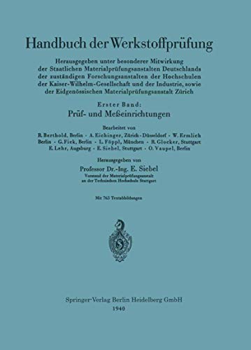 Prüf- und Meßeinrichtungen (Handbuch der Werkstoffprüfung)