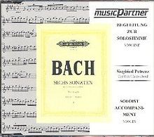 6 Sonaten vol.1 (BWV1014-1016) für Violine und Cembalo : CD mit der Begleitung zur Solostimme