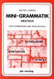 Mini-Grammatik Deutsch von Dieter Lorenz | Buch | Zustand sehr gut