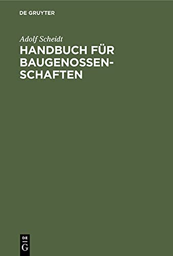 Handbuch für Baugenossenschaften