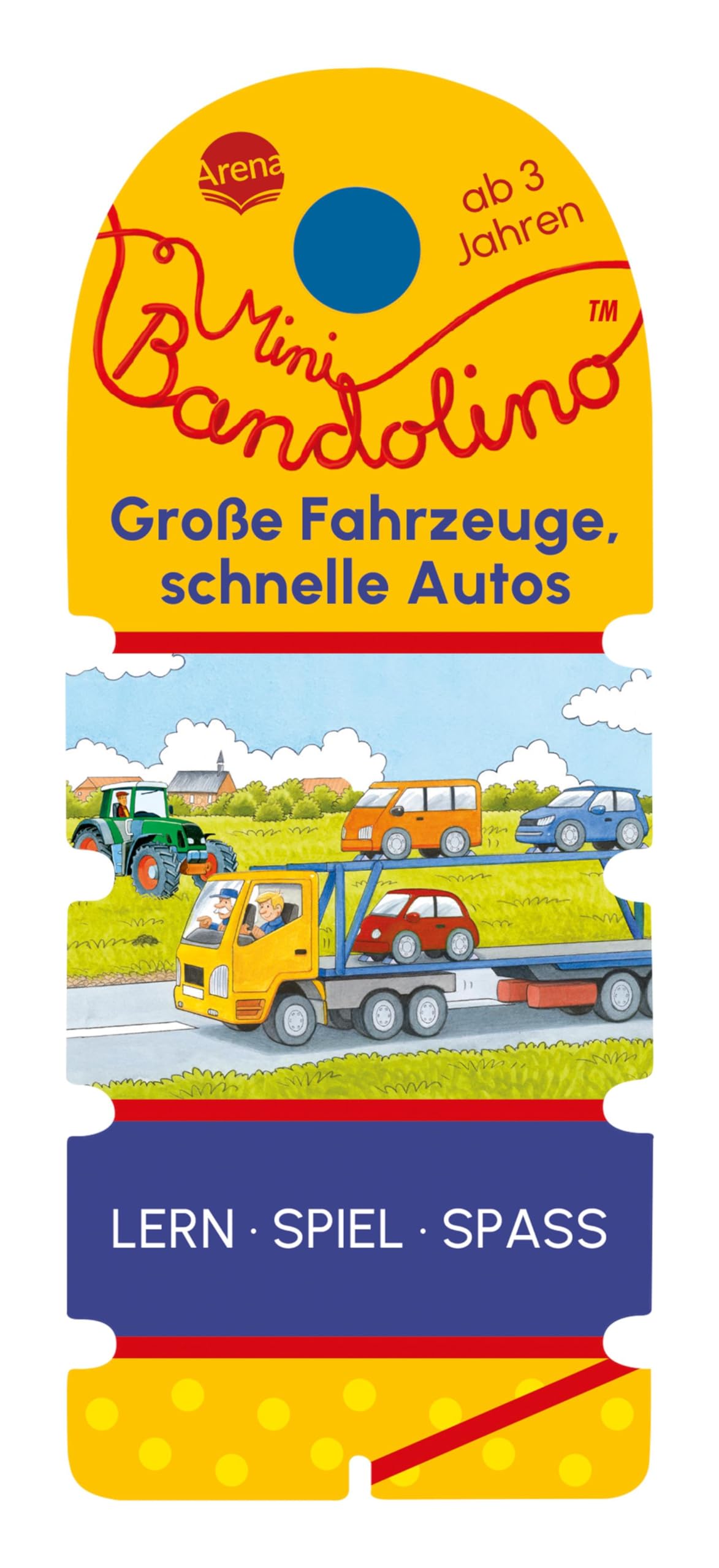 Mini Bandolino. Große Fahrzeuge, schnelle Autos: Lernspiel mit Lösungskontrolle für Kinder ab 3 Jahren