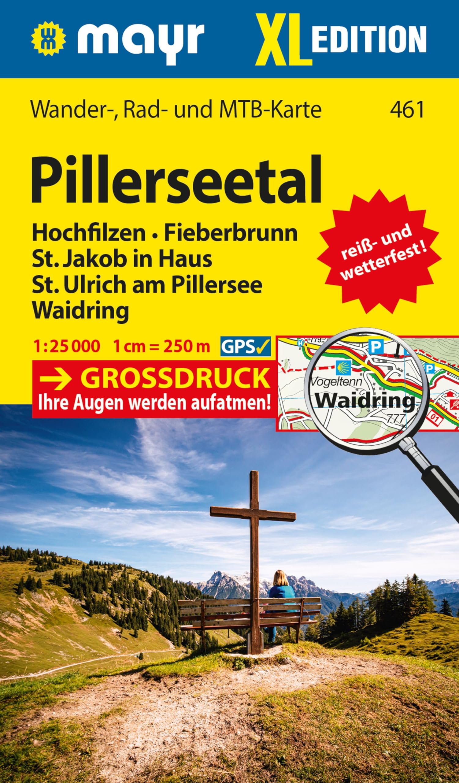 unbekannt Mayr Wanderkarte Pillerseetal Xl 1, 25.000, Wander-, Rad- Und Mountainbikekarte, Extra Grossdruck, Reiß- Und Wetterfest