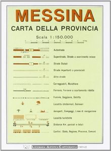 Messina Provincial Road Map (1:150, 000)