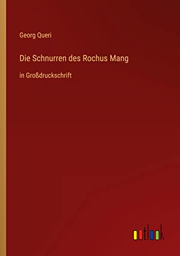 Die Schnurren des Rochus Mang: in Großdruckschrift