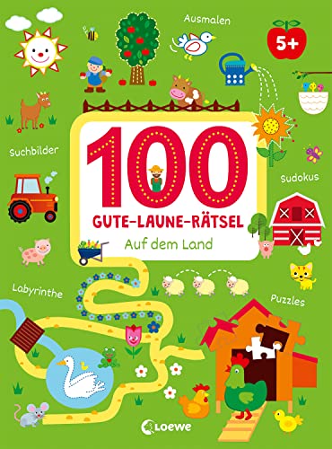 100 Gute-Laune-Rätsel - Auf dem Land: Bauernhof-Rätselbuch für Kinder ab 4 Jahren