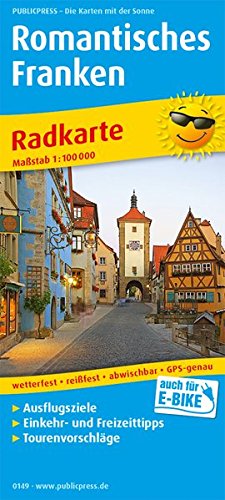 Romantisches Franken: Radkarte mit Ausflugszielen, Einkehr- & Freizeittipps, wetterfest, reissfest, abwischbar, GPS-genau. 1:100000 (Radkarte / RK)