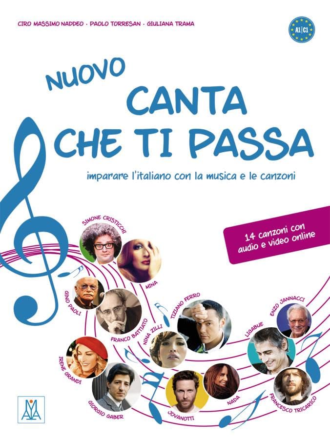Nuovo canta che ti passa: imparare l’italiano con la musica e le canzoni / Buch mit Audios online