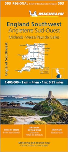 Die Buchhandlung in Oelde hat das Buch Michelin Wales, England Süd-West, Midlands: Straßen- und Tourismuskarte 1:400.000 (MICHELIN Regionalkarten)