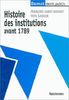 Histoire des institutions avant 1789 (Précis Domat)