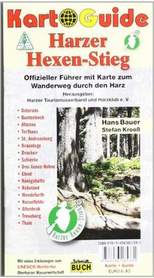 Karto-Guide: Harzer Hexen-Stieg: Der offizielle Führer mit Karte zum Wanderweg durch den Harz