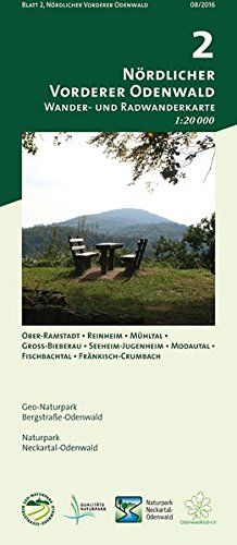Blatt 2, Vorderer Nördlicher Odenwald: Wander- und Radwanderkarte 1:20.000. Mit Ober-Ramstad, Reinheim, Mühltal, Groß-Bieberau, Seeheim-Jugenheim, ... (Odenwald Freizeitkarten Maßstab 1:20.000)