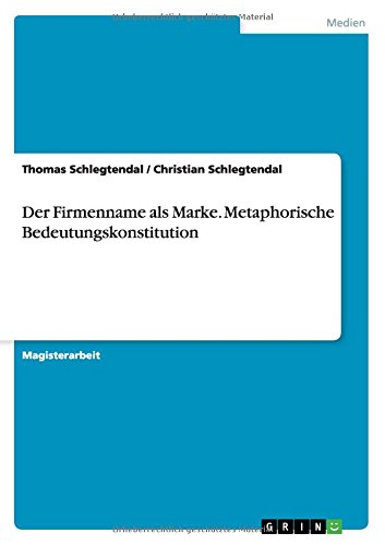 Der Firmenname als Marke. Metaphorische Bedeutungskonstitution