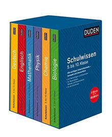 Duden Schulwissen 5. bis 10. Klasse 5 Bände: Alle wichtigen Unterrichtsinhalte – kompakt und übersichtlich (Basiswissen Schule)