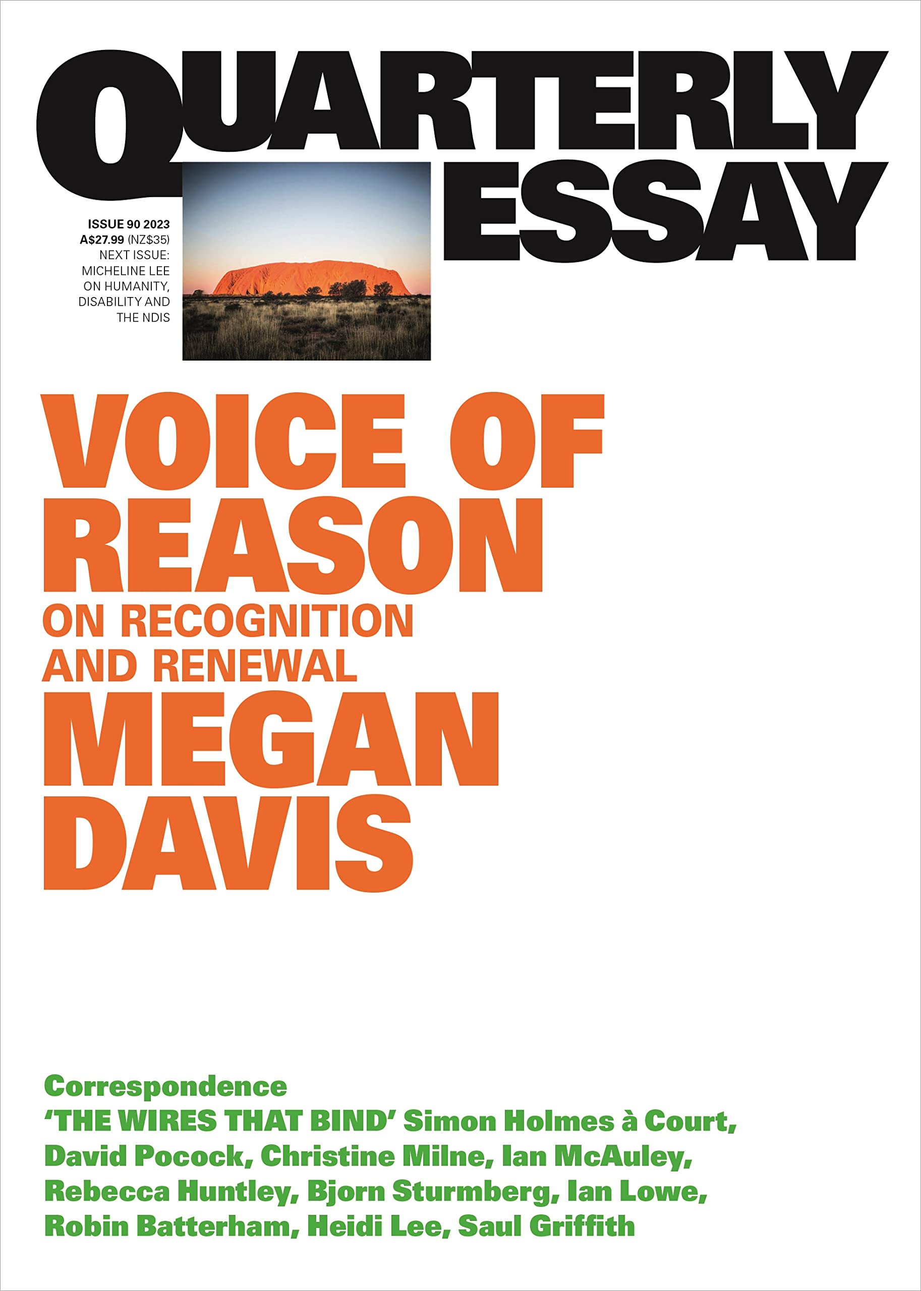 Voice of Reason: On Recognition and Renewal: Quarterly Essay 90